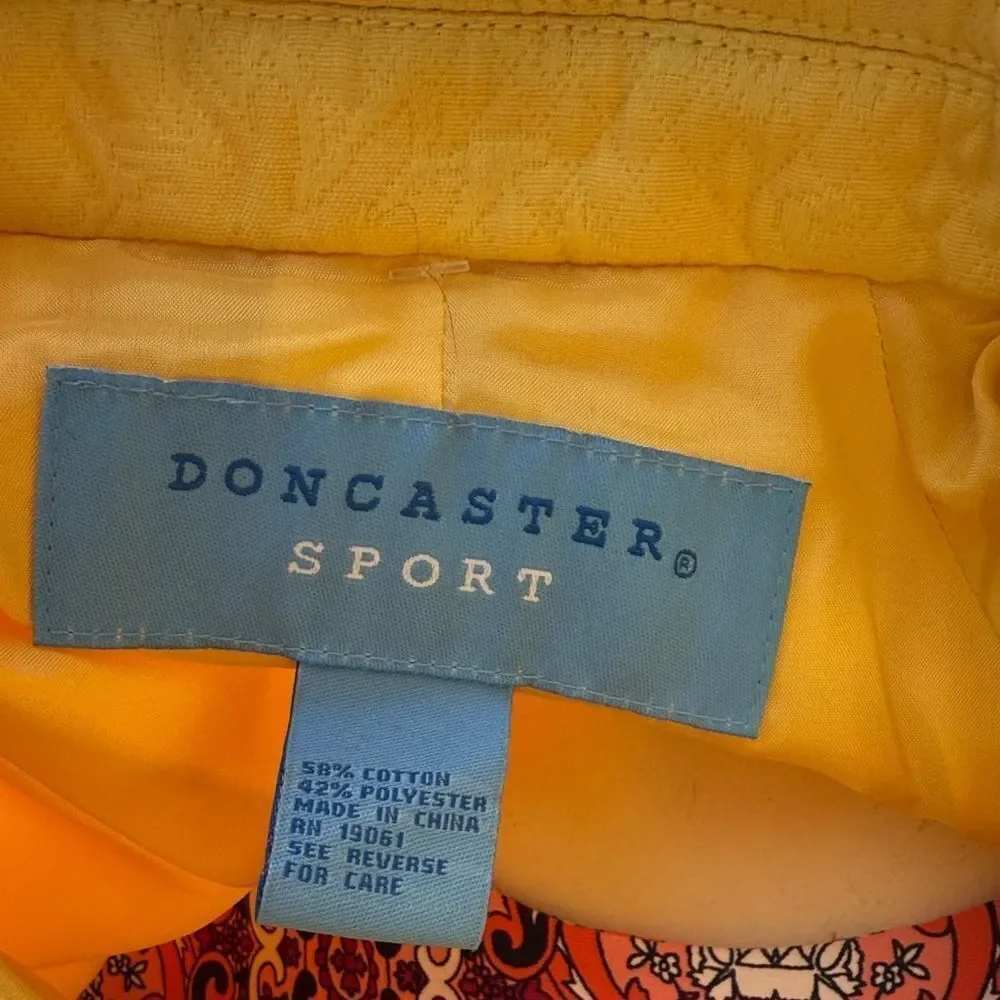 NWT Doncaster Sport Yellow Textured Women's Jacket SIZE 10